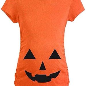 Jack-o-lantern maternity top
